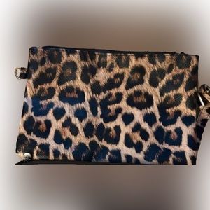 Leopard wristlet